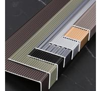 Protezione for bordi scale, profilo for gradini da 90 cm, protezione for bordi scale in alluminio, profilo scanalato in gomma(Black,90cm L 30mm*20mm)