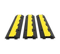 Protezione for cavi a 2 canali, 3/5 pezzi, rampa di traffico, protezione for cavi, protezione contro dossi, danneggiati Dosso Artificiale per Garage(3 PCS)