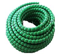 Protezione for cavi, guaina protettiva for tubi a spirale da 2 metri, guaina protettiva for cavi ignifuga da 8 mm, 10 mm, 12 mm, 14 mm e 16 mm(Green,16mm inside diameter)
