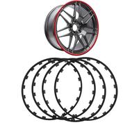 Protezione for Cerchioni, Materiale In Nylon, Installazione Facile E Veloce, Installazione Incassata Senza Colla, Strisce for La Prevenzione Dei Danni Causati Dai Cordoli(Black,18-inch)