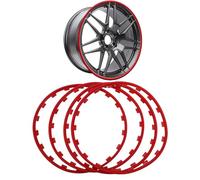 Protezione for Cerchioni, Materiale In Nylon, Installazione Facile E Veloce, Installazione Incassata Senza Colla, Strisce for La Prevenzione Dei Danni Causati Dai Cordoli(Red,20-inch)