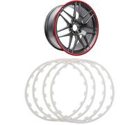 Protezione for Cerchioni, Materiale In Nylon, Installazione Facile E Veloce, Installazione Incassata Senza Colla, Strisce for La Prevenzione Dei Danni Causati Dai Cordoli(White,20-inch)