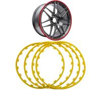Protezione for Cerchioni, Materiale In Nylon, Installazione Facile E Veloce, Installazione Incassata Senza Colla, Strisce for La Prevenzione Dei Danni Causati Dai Cordoli(Yellow,18-inch)