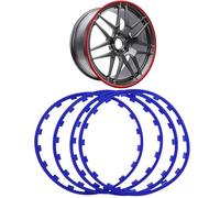 Protezione for Cerchioni, Materiale In Nylon, Installazione Facile E Veloce, Installazione Incassata Senza Colla, Strisce for La Prevenzione Dei Danni Causati Dai Cordoli(Blue,20-inch)