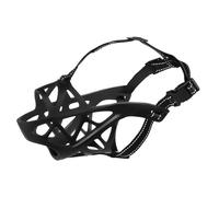 Protezione for la bocca for cani che permette al cane di ansimare, bere e allenarsi, con robusta museruola in plastica, impedisce mangi, morda o mastichi(Black,XL)