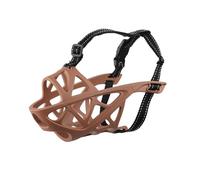 Protezione for la bocca for cani che permette al cane di ansimare, bere e allenarsi, con robusta museruola in plastica, impedisce mangi, morda o mastichi(Chocolate Color,S)
