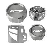 Protezione for serbatoio del liquido freni anteriore e posteriore for moto, tappo di riempimento dell'olio, compatibile con YZFR7, YZF R7, YZF-R7 2021-2024 e 2023.