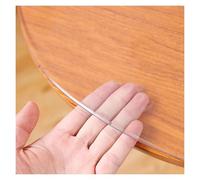 Protezione for tavolo rotondo in plastica trasparente, dimensioni multiple, resistente all'olio, tagliabile(1.5mm,155cm)