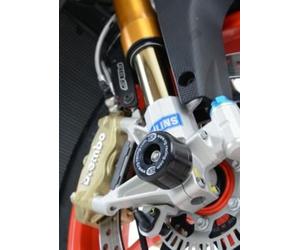 Protezione forcella R&G RACING nera per Aprilia Tuono V4