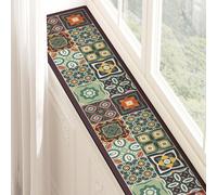 Protezione impermeabile per davanzale della finestra, Cuscino davanzale assorbente, può essere tagliato su misura, fondo in gomma antiscivolo, resistente all'usura e durevole(Green,55x6IN)