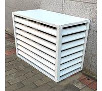 Protezione in alluminio per tutto il tempo, Copertura for aria condizionata esterna, recinzione for la privacy, lega di alluminio multicolore, diverse misure(White,110 * 60 * 80cm)