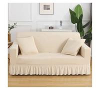 Protezione in pelliccia altamente elasticizzata, lavabile, antimacchia, con gonna, fodera elastica facile da montare, per divani a 1 posto (colore 2, 90-140 cm)