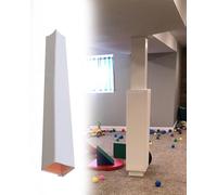 Protezione in schiuma per pali di cantina, per interni ed esterni, protezione per porta da basket, garage, calcio, parcheggio (bianco, 15 x 15 cm)