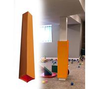 Protezione in schiuma per pali di cantina, per interni ed esterni, protezione per porta da basket, garage, calcio, parcheggio (arancione, 16,5 x 16,5 cm)