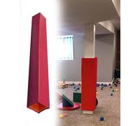 Protezione in schiuma per pali di cantina, per interni ed esterni, protezione per porta da basket, garage, calcio, parcheggio, colore rosso, 16,5 x 16,5 cm