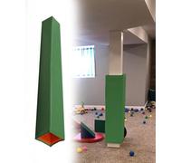 Protezione in schiuma per pali di cantina, protezione per porta da basket per interni ed esterni, protezione per pali da garage, calcio, parcheggio, colore verde, 5 x 5 cm