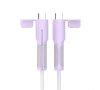 Protezione in silicone per cavi di ricarica USB C essenziale per evitare danni e prolungare la durata dei cavi (viola legge)