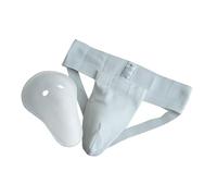 Protezione inguine in cotone elasticizzato per karate, taekwondo, kung fu, con coppa, misura S