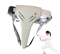 Protezione inguine - Meccanismo di impatto del bacino, supporto di sicurezza per Crickets, Boxe, Sparring, guscio assorbente spesso per l'allenamento di karate, armatura corporea da combattimento a b