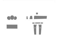 Protezione Interna Pellicola Trasparente per Porsche per Macan 2022 2023 Car Interior Sticker Center Console Gear Navigation Cruscotto Porta Finestra Pannello (Color : 6pcs)