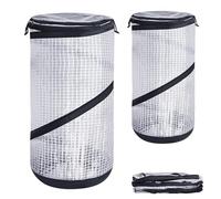 Protezione invernale per piante da esterno - Copertura da giardino rotonda in 2 pezzi | Tenda invernale antivento a fiori | Protegge le piante nel cortile della fattoria, nella serra, nel patio, sul b