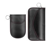 Protezione Keyless Go: Borsa Faraday per Chiavi Auto - Grande Blocco RFID per Telefoni e Chiavi, 1 Grande e 1 Mini Custodia, Protezione Contro il Furto e le Radiazioni