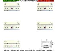 Protezione Magnetica Antifurto 5 Pezzi 2 Morsetti Serrafilo Allarme Porte Legno