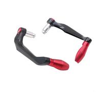Protezione Manubrio per moto in Lega Alluminio Nero Protezione(Red) | Lega alluminio robusta, resistenza urti, colore nero opaco, per cross per enduro, installazione rapida