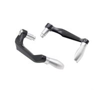 Protezione Manubrio per moto in Lega Alluminio Nero Protezione(Silver) | Lega alluminio robusta, resistenza urti, colore nero opaco, per cross per enduro, installazione rapida