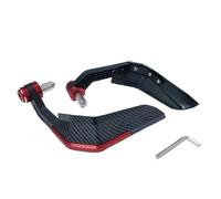 Protezione Manubrio Universale Protettore Modifica Protettiva Ingranaggio CNC In Lega Di Alluminio Motorbike Mano Guardia Guardia Scudo Antivento(Red carbon)