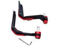 Protezione Manubrio Universale Protettore Modifica Protettiva Ingranaggio CNC In Lega Di Alluminio Motorbike Mano Guardia Guardia Scudo Antivento(Red)