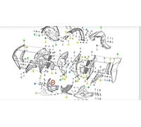 Protezione motore lato destro nero lucido originale Keeway RKF 125