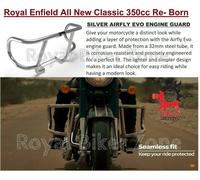 Protezione motore Royal Enfield Airfly EVO argento per nuovi Classic 350 e Me...