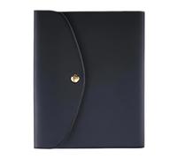 Protezione multifunzionale per notebook tripla piega con portacarte con chiusura a bottone per copertina professionale in pelle PU da 8, 74x6, 88 pollici per affari e viaggi