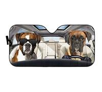 Protezione Parabrezza Protettore Cool Boxer Dogs Isolamento Termico Windshield Sunshade Auto Parasole Interna per La Maggior Parte dei Veicoli Mantenere Il Veicolo Fresco S