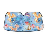 Protezione Parabrezza Protettore Cute Dragons Space Auto Parasole per Parabrezza Anteriore Contro I Raggi UV Windshield Sunshade per La Maggior Parte dei Veicoli Mantenere Il Veicolo Fresco S