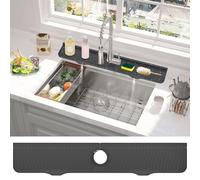 Protezione Paraspruzzi da 81 cm per Lavello da Cucina, Tappetino in Silicone per Rubinetto, Protezione Paraspruzzi in Silicone per Lavello più Lunga, Protezione Paraspruzzi per Lavello per Cucina