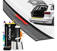 Protezione paraurti adatto per Audi A4 B8 Avant 2008-2015 e S4/RS4 (5 porte, station wagon): pellicola protettiva per vernice e protezione antigraffio per bagagliaio (rosso carbonio)