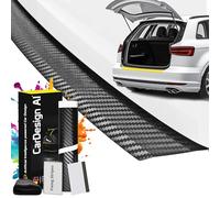Protezione paraurti adatto per BMW Serie 5 G31 Touring 2017-2024 e M5 (5 porte, station wagon): pellicola protettiva per vernice e protezione antigraffio per bagagliaio (nero carbonio)