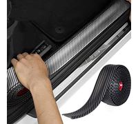 Protezione Paraurti Portiere Auto, Pellicola Adesiva Sottoporta, Universal Car Bumper Protectoer, Car Door Sill Guardie, PVC Fibra di Carbonio Per SUV Truck Door Entry Guards(2.5M*3CM)