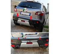 PROTEZIONE PARAURTI POSTERIORE GRIGIO MODELLO TUNING per NISSAN QASHQAI 07-09