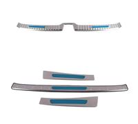 Protezione Paraurti Posteriore Per Bagagliaio Battitacco Decorazione Adesiva Per Volvo XC40 2019-2024(Sliver blue)