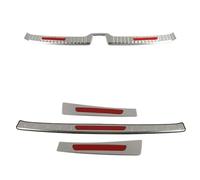 Protezione Paraurti Posteriore Per Bagagliaio Battitacco Decorazione Adesiva Per Volvo XC40 2019-2024(Sliver red)