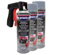 Protezione Pavimento 3 X 500 ML Paramassi Spray Grigio Presto Con Manico Pistola