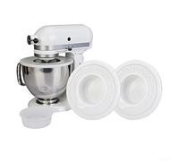 Protezione per 4.- Qt Stand Mixer Bowl, coperchio in ABS bianco compatibile con miscelatori Kitchen Aid, protezione per la polvere di farina e prevenzione di sporco da forno