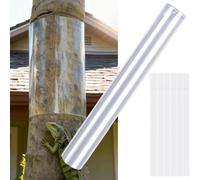 Protezione per albero di iguana per copertura del tronco, costruzione in PET, barriera riutilizzabile per impedire alle iguane di arrampicarsi sugli alberi e danneggiare proprietà (40,6 x 203,2 cm)