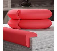 Protezione Per Angoli Da 78,7", Imbottitura In Schiuma Di Sicurezza Per Angoli Vivi A Forma Di L, Paraurti Autoadesivi, Protezione Per Spigoli Di Mobili(Red,5pcs)