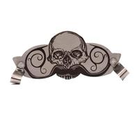 Protezione per baffi a forma di teschio, in acciaio inox, protezione per bevande per caffè, birra e tè, clip riutilizzabile per bordo della tazza, accessorio universale per bere, ottimo regalo per