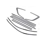 Protezione per Bordi Auto in Gomma Per CRV Per CR-V 2023+ In Acciaio Inox Nero Finestra Automobile Modanatura Striscia Pilastro Copertura Laterale Trim 10 Pz(Black window)