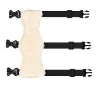 Protezione per braccio per allenamento bersaglio, in lana e pelle, ammortizzante, con cinghia regolabile, leggera, 21,5 x 8 cm, beige, per arcieri mancini o destrimani, uso prolungato per